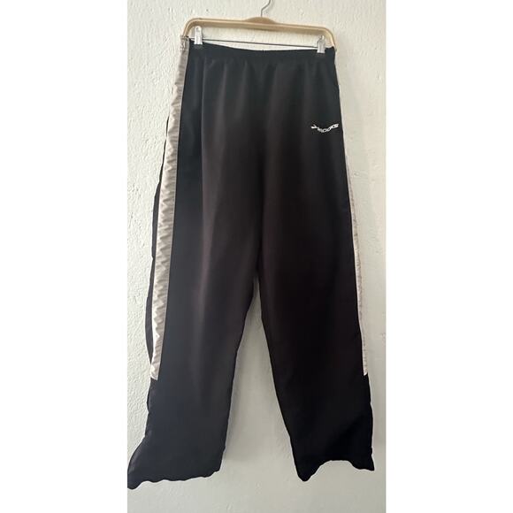 BROOKS Size XS Womens BLK Stretch Waist Pull On Leg Zip Windproof Track Pants - Picture 2 of 15